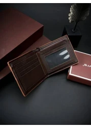 HOVI S Men s Short Wallet Fashionable Casual Vintage Dollar Wallet Multi Card Slot Multi Function Portable Short Wallet Coin Purse