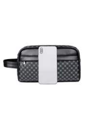 Men s New Fashion Handbag Clutch Bag Business Keychain Coin Purse Multi Function Wristlet