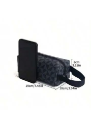 Mini Vintage Floral Print Men s Wrist Pouch PU Leather Moisture Resistant Lightweight Small Square Clutch Retro Style Handy Casual Wallet Valentines Gifts Valentine Gifts For Men Valentine Day Bag Hol