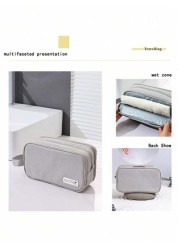 1pc Toiletry Bag Oxford Fabric With Dividers Ion Material Solid Color For Business Trip Large Capacity And Easy Carry Clutch Bag Handbag Wristlet Bag Square Bag Gift Hand Bag Men Laptop Thanksgiving V