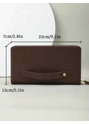 KAIDUCH Fashion Vintage Clutch Purse Casual Large Capacity Double Zipper Handbag Cell Phone Bag Card Organizer Wallets Card Cases Money Organizers Clutch Handbag Wristlet Work Weekend Travel Camping S