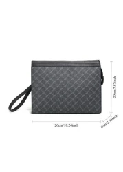 1pc Men s Fashion Business Clutch Bag PU Material With Wrist Strap Wallet Handbag Small Square Bag Detachable Wrist Strap Practical Card Slots Inside Valentine s Day Gift Purses Vintage Travel Essenti