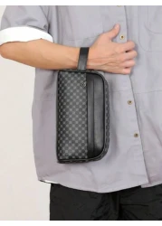 PU Leather Clutch Wallet Business Wrist Bag Anti Theft Clutch Bag Phone Bag Handbag Travel Toiletry Bag Shaving Storage Pouch Christmas Gifts Fall Scream Bag Wallet Hand Bag Men Thanksgiving Winter Pu