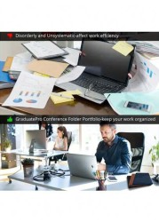 1pc DIY Zippered PU Leather Business Padfolio Notebook With Letter Size Clipboard A4 Portfolio Binder Organizer Folder Interview Resume Document Organizer With Sleeve Holder Black A Great Partner For