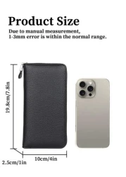 HOVI S Fashionable Minimalist Business Men s Clutch Bag Double Zipper Large Capacity Multi Card Slots Wrist Pouch Suitable As Gift On Holidays And Anniversary Vacation Gifts Travel Christmas Purse Tha