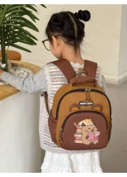 1pc Back To School Backpack Fashionable And Casual Backpack Cute Cartoon Capybara Large Capacity Backpack Suitable For Daily School Very Suitable For Campus Class Photo Taking Birthday Gifts Suitable