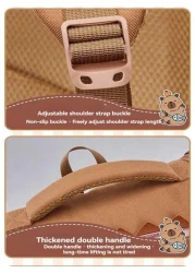 1 Pc Boys Girls Fashion Cartoon Cute Student Links Closed Lightweight Spine Protection Large Capacity Duffel Bag Daily Use