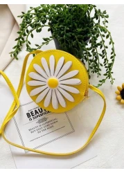 1pc Young Girl s Cute Mini Crossbody Bag With Zipper Closure Made Of PU Leather Suitable For Everyday Use All Year Round