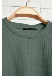  Collection Oversize Cut Waffle T-Shirt - Textured Short Sleeve Tmnss22Ts00049