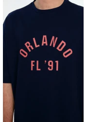  Collection Navy Blue Oversize CiTy PrinTed T-Shirt - 100% Pack TMNSS22TS0304