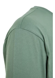  Collection Dark Green Long Sleeve 100% CoTTon T-Shirt - Regular FiT TMNAW21TS0208