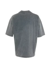  Collection Anthracite Color Oversize Printed Cotton T-Shirt - Tmnss22Ts0417