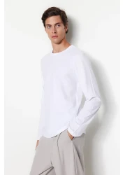  Collection Anthracite-Beige-White Slim/Slim Fit 3 Pack 100% Long Sleeve T-Shirts Tmnaw21Ts0197