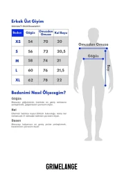 GRIMELANGE تي شيرت Denver Men - لون حجري كبير الحجم برقبة دائرية 100% من القطن العضوي