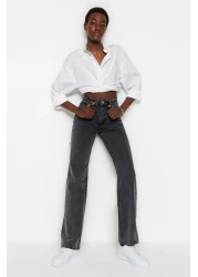  Collection Anthracite High Waist Wide Leg Jeans TWOSS23JE00068