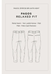 Avva بنطال رجالي أسود مريح من مزيج القطن بخصر كلاسيكي A41y3037