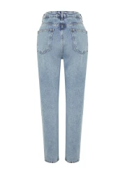  Collection Light Blue High Waist Mom Jeans TWOAW24JE00076