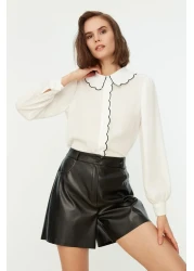  Collection White Woven Shirt with Embroidery Detail - Regular Fit TWOAW21GO0302