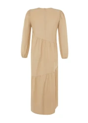  Modest فستان منسوج من القطن بقصة واسعة وتفاصيل من Mink Gathering TCTSS21EL3470