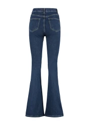  Collection Dark Blue Super High Waist Flare Jeans TWOSS23JE00064