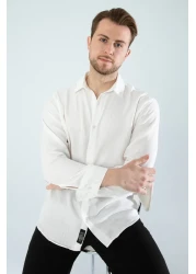 YXC Oversize Long Sleeve Easy Ironing Sweat Absorbing Breathable Double Face Four Seasons Casual Cut Men's Shirt