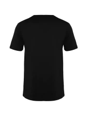  Collection Black Slim Fit Crew Neck 100% Cotton T-Shirt - Tmnss19Bo0001
