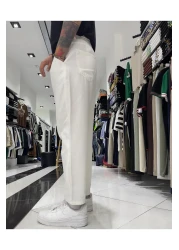 Higo Man بنطلون رجالي من القطن والكتان بقصة Boyfriend