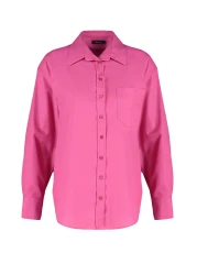  Collection Fuchsia Single Pocket Boyfriend/Wide Fit Cotton Woven Shirt TWOAW20GO0115