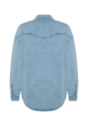  Collection قميص دينم أزرق TWOSS23GO00227