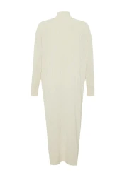  Modest Stone Stand Collar Knitwear Dress TCTAW24EB00015