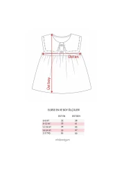 Minipodyum Baby Girl Collar Embroidered Bag Holiday Linen Dress