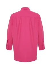  Collection قميص فوشيا منسوج - تفاصيل حجرية، مقاس عادي TWOSS24GO00069