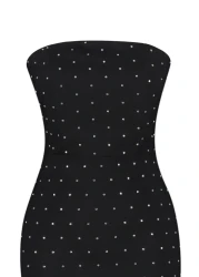  Collection فستان سهرة أسود ببطانة من الحجر اللامع فستان سهرة أنيق TPRSS23EL00476