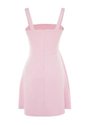 Collection Pink A-Line Woven Short Evening Dress Night Graduation Dress Tprss23El00031