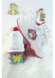 Moda Lime حذاء رياضي للأطفال للجنسين بتصميم خاص من Kuromi برباط وشريط فيلكرو