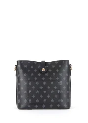 Pierre Cardin Black Monogram Women's Shoulder Bag 05Pc24K24104