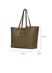 U.S. Polo Assn. حقيبة كتف نسائية كاكي Us25197