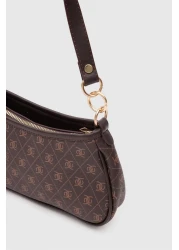 Shule Bags Farme Monogram Brown Baguette and Crossbody Bag