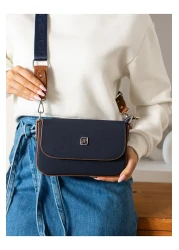 Just Polo Baguette Model Women's Shoulder Crossbody Bag 6005 - Textured Fabric Cover