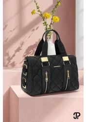 Just Polo Original Women's Cylinder Sports Model Quilted Large Volume Cross Strap Large Size Stylish Shoulder Bag