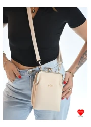 JARA Bag Paris 3 Compartment Waterproof Cross Strap Phone Holder Wallet Bag