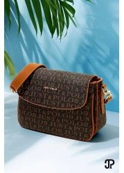 Just Polo Original Women's 4 Compartment Luxury Soft Leather Stylish Trend Shoulder Bag with Adjustable Cross Column Strap