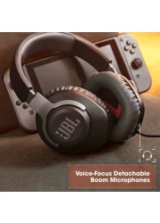 JBL Quantum 100 Gaming Headphone Over-Ear With Detachable Voice-Focus Boom Mic Blue