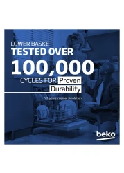 Beko Freestanding Dishwasher 13 Place Settings, 4 Programs, 2 Racks, A++ Energy Rating, Quiet Operation(49 dBA),Stainless Steel Tub, DVN04X20S(Silver)