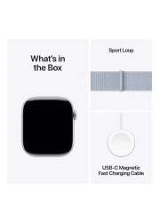 Apple Watch Series 10 GPS 42mm Silver Aluminum Case With Blue Cloud Sport Loop