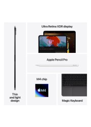 Apple iPad Pro 11 Tablet, 256GB, Space Black, 8GB RAM, 11-Inch, 12 MP Camera, Ultra Retina XDR Display, Wi-Fi Only with Standard Glass