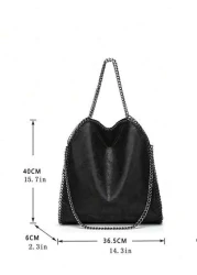 حقيبة سلسلة، حقيبة تحمل لحمل أدوات العمل للنساء، حقيبة يد موضة ذات مقبض علوي، حقيبة كتف للنساء، مناسبة للاستخ