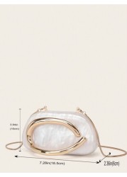 Evening Bag Clutch Purses For Women Ladies Party Bag Exquisite Hardware Handle Buckle Acrylic Bag Bag Bridal Wedding Purse For Ladies Bag Metal Chain Bag Versatile Handheld Bag Cocktail Party Wedding