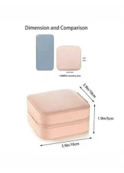 1pc Portable Minimalist Jewelry Box Multi Function Jewelry Storage Case Suitable For Storing Earrings Rings Necklaces Bracelets Gift For Valentine s Day Mother s Day Holiday Easter Wedding Travel Home