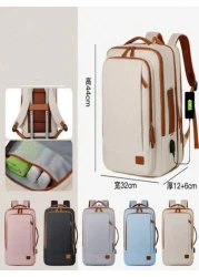 1pc Travel Backpack For Men Women 40L Flight Approved Carry On Backpack Large Expandable Luggage Backpack Bussiness Travel Backpack With USB Charging Port And Anti Theft Pocket 17 Inch Water Resistant